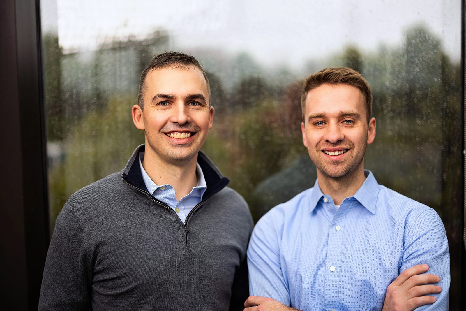 Barry Wiskirchen & Blake Wiskirchen, Wiskirchen Financial Group Hallway Headshots